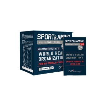 SPORT & AMINO milteliai W.H.O, 28 pakelių