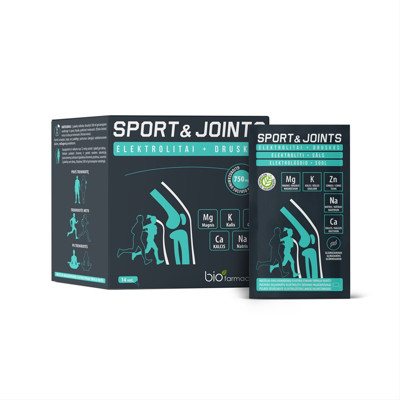 SPORT&JOINTS, milteliai angliavandenių elektrolitiniam tirpalui ruošti, 14 paketėlių