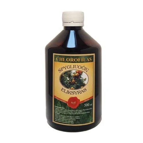 SPYGLIUOČIŲ ELIKSYRAS (chlorofilai), 500 ml