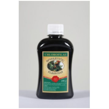 SPYGLIUOČIŲ Eliksyras (CHLOROFILAI) (plastiko taroje) . (A/O "Biolat"), 250 ml