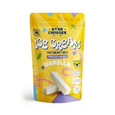 STAR CANDIES šaltyje džiovinti vaniliniai ledai, 50 g