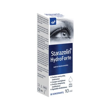 STARAZOLIN HydroForte akių lašai, 10 ml