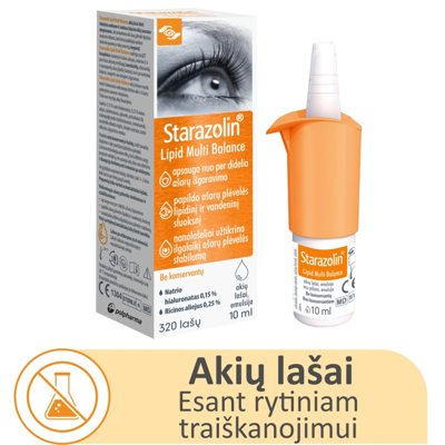STARAZOLIN Lipid Multi Balance akių lašai, emulsija, 10 ml