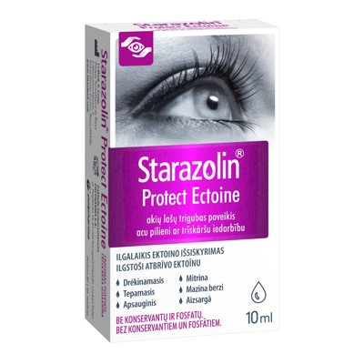 Starazolin Protect Ectoine akių lašai, 10 ml
