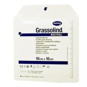 Sterilus tinklelinis tvarstis, padengtas tepalu HARTMANN GRASSOLIND NEUTRAL, 10 x 10 cm