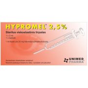 Sterilus tirpalas akims HYPROMEL 2.5 %, 2 ml
