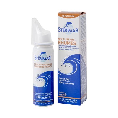 STERIMAR 100% mikrodifuzinis jūros vanduo papildytas variu, 50 ml