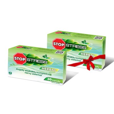 STOP STRESS HERBAL kapsulių komplektas N30 + N30