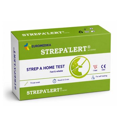 STREPA'LERT, streptokoko A testas gerklės infekcija, 1 vnt