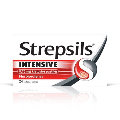 STREPSILS INTENSIVE, 8,75 mg, kietosios pastilės, N24
