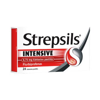 STREPSILS INTENSIVE 8,75mg, kietosios pastilės, N24