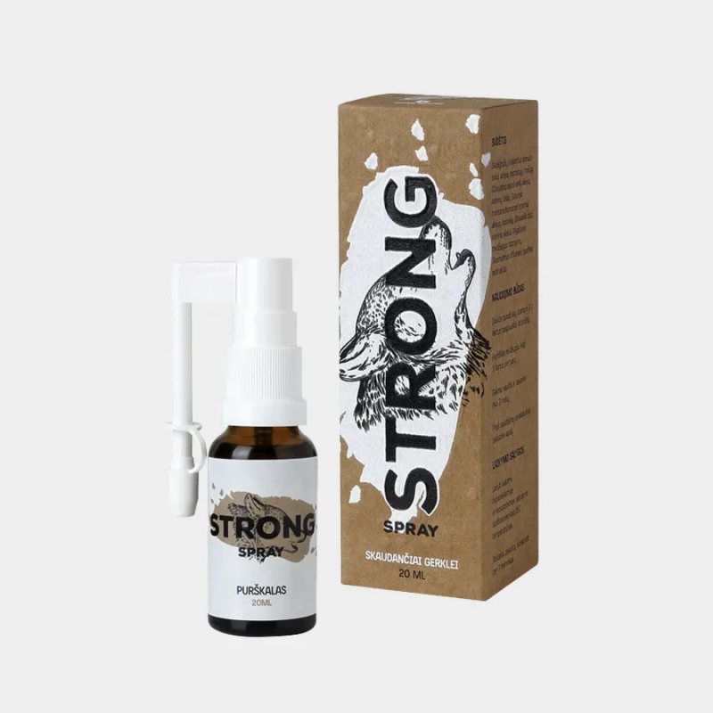 STRONG burnos ir gerklės purškalas, 20 ml