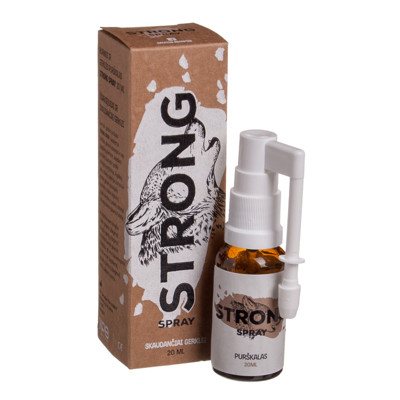 STRONG, purškalas išsausėjusiai skaudančiai gerklei, 20 ml