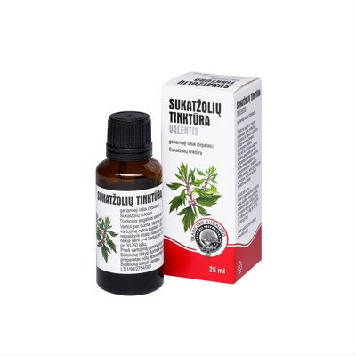 SUKATŽOLIŲ TINKTŪRA VALENTIS, geriamieji lašai, tirpalas, 25 ml