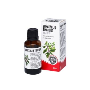 SUKATŽOLIŲ TINKTŪRA VALENTIS, su lašintuvu, geriamieji lašai, tirpalas, N1, 25 ml