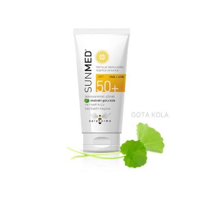 SUNMED SPF 50+ aukštos apsaugos veido kremas nuo saulės, 50 ml