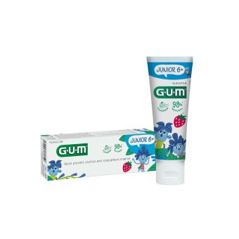 SUNSTAR G.U.M. dantų pasta vaikams JUNIOR, 7–., braškių skonio, 50 ml, 12 m