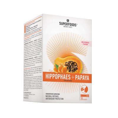 SUPERFOODS Hippophaes & papaya pakeliai N20