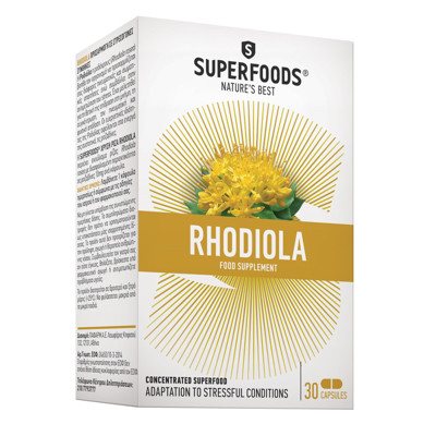 SUPERFOODS RHODIOLA, 30 kapsulių