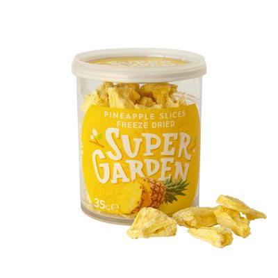 SUPERGARDEN, ananasai juostelėmis, džiovinti šaltyje, 10 g