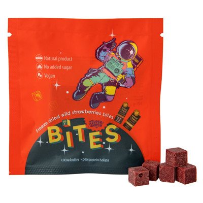 SUPERGARDEN BITES liofilizuotas užkandis su žemuogėmis, 10 g