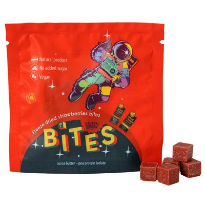SUPERGARDEN BITES liofilizuoti užkandžiai su braškėmis, 10 g