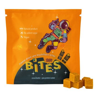 SUPERGARDEN BITES liofilizuoti užkandžiai su dumplainiais, 10 g