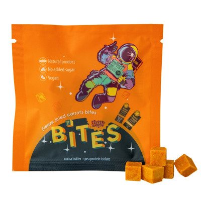 SUPERGARDEN BITES liofilizuoti užkandžiai su morkomis, 10 g
