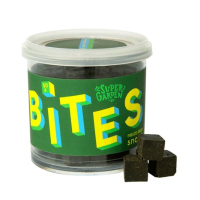 SUPERGARDEN, BITES spirulinos ir aviečių užkandis, džiovintas šaltyje, 45 g