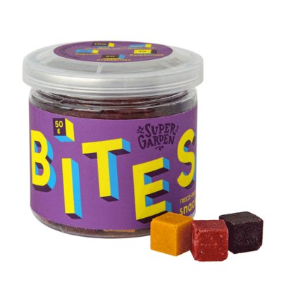 SUPERGARDEN, BITES, super maisto užkandis, džiovintas šaltyje, 45 g