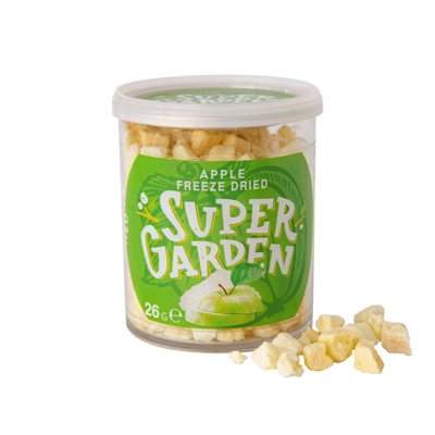 SUPERGARDEN, obuolių kubeliai, džiovinti šaltyje, 26 g