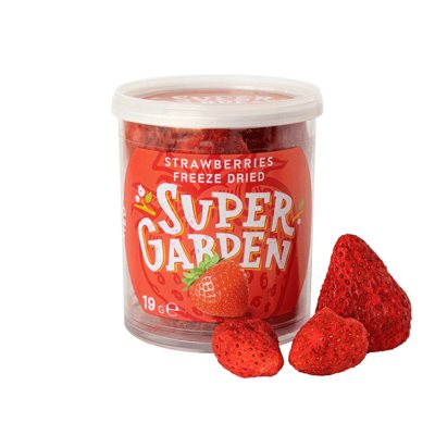SUPERGARDEN šaltyje džiovintos braškės, 19 g