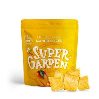SUPERGARDEN šaltyje džiovintos mangų skiltelės, 20 g