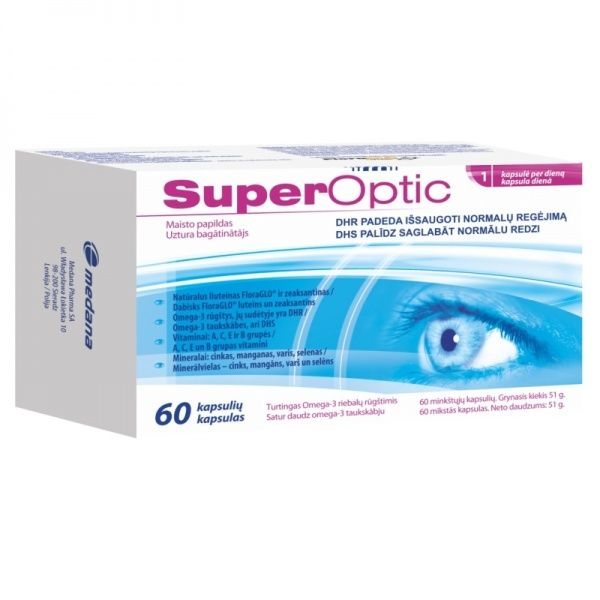 SUPEROPTIC maisto papildas, 60 kaps.