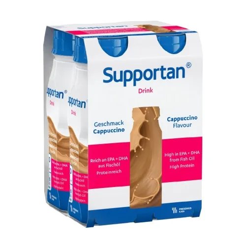 Supportan Drink kapučino sk., med. paskirties gėrimas, 4 but. x, 200 ml