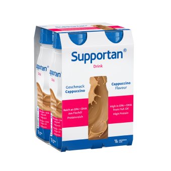 SUPPORTAN DRINK, nuo ., kapučino skonio, 1,5 kcal / ml, 200 ml, 4 buteliukai, 3 m