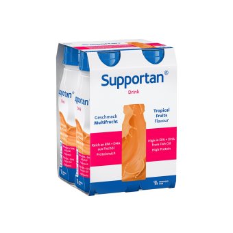 Supportan Drink Tropical Fruits, 4 buteliukai, 200 ml