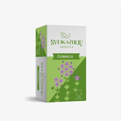 SVEIKAŽOLIŲ ARBATA ČIOBRELIS, žolelių arbata, 20 vnt, 1.5 g