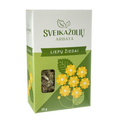 SVEIKAŽOLIŲ ARBATA LIEPŲ ŽIEDAI, žolelių arbata, 25 g
