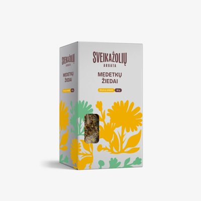 SVEIKAŽOLIŲ ARBATA MEDETKŲ ŽIEDAI, žolelių arbata, 40 g