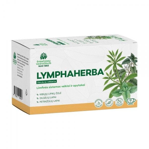 ŠVENČIONIŲ VAISTAŽOLĖS arbata LYMPHAHERBA, x 1,5 g, 20 vnt