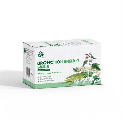 ŠVENČIONIŲ VAISTAŽOLĖS, BRONCHOHERBA-1, žolelių arbata, 20 vnt., 1.5 g
