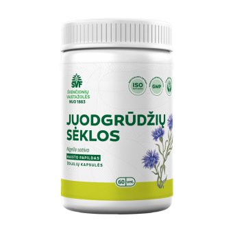 ŠVENČIONIŲ VAISTAŽOLĖS, Juodgrūdė, 60 kapsulių