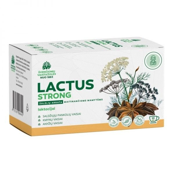 ŠVENČIONIŲ VAISTAŽOLĖS laktacijai LACTUS STRONG maitinančioms mamytėms, žolelių arbata, x 20 vnt., 1.5 g