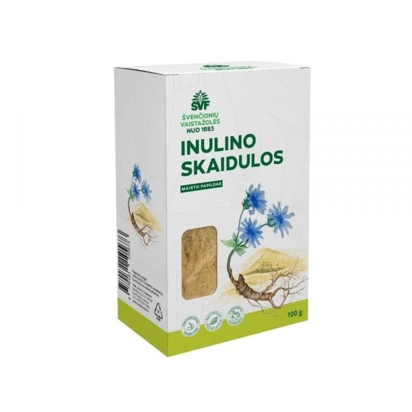 ŠVENČIONIŲ VAISTAŽOLĖS maisto papildas INULINO SKAIDULOS, 100 g