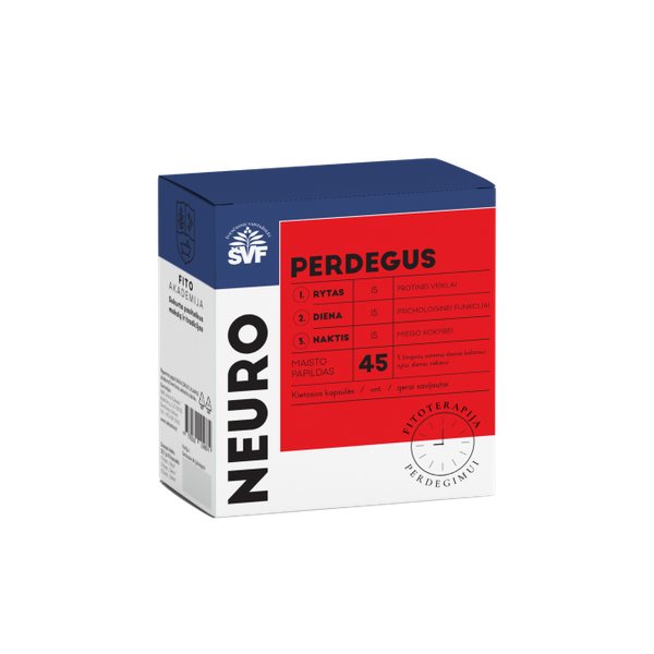 ŠVENČIONIŲ VAISTAŽOLĖS maisto papildas nervų sistemai NEURO PERDEGUS, 45 kaps.