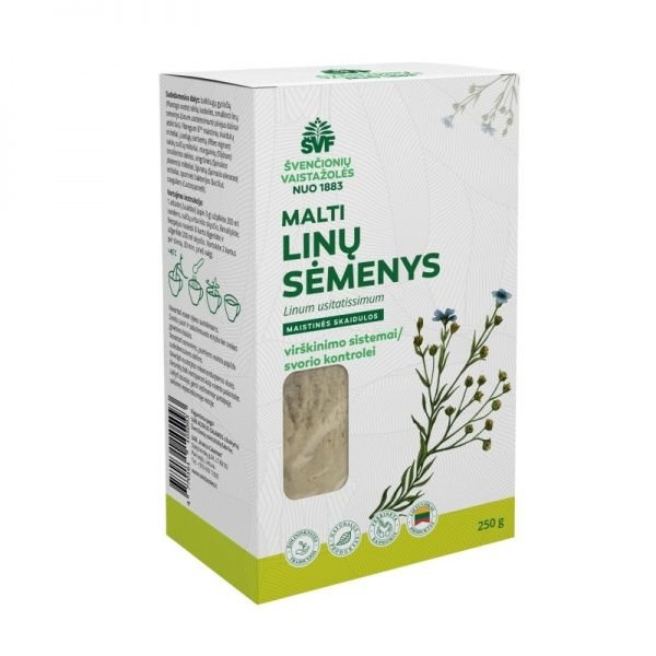 ŠVENČIONIŲ VAISTAŽOLĖS malti linų sėmenys, 250 g