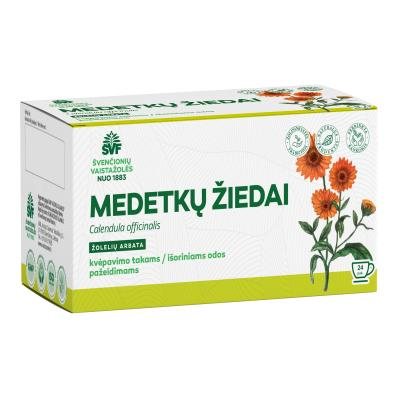 ŠVENČIONIŲ VAISTAŽOLĖS MEDETKOS ŽIEDAI, žolelių arbata, x 24 vnt., 1.2 g