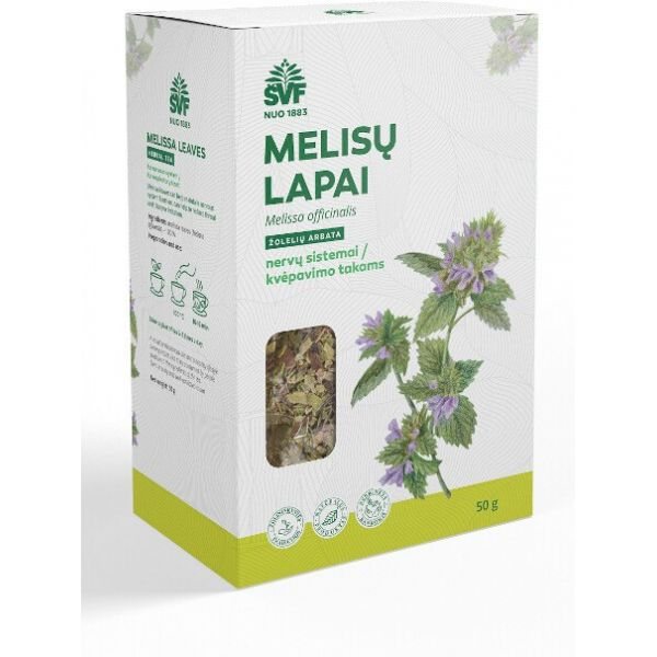 ŠVENČIONIŲ VAISTAŽOLĖS MELISŲ LAPAI, žolelių arbata, 50 g