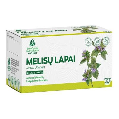 ŠVENČIONIŲ VAISTAŽOLĖS MELISŲ LAPAI, žolelių arbata, x 24 vnt., 1.5 g